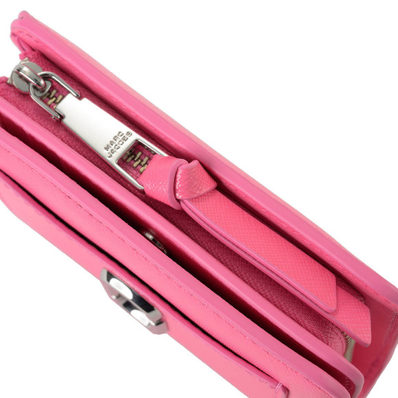 MARC JACOBS Bifold Wallet The Utility Snapshot Leather Pink - Picture 9 of 9